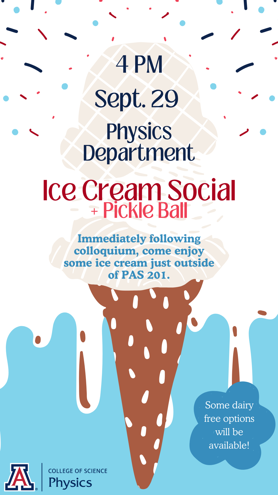 Department of Physics Ice Cream Social & Pickleball | UA Science | Physics
